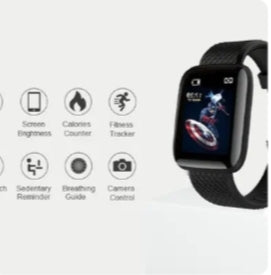 Combo Of Truly Earbuds Headset with Mic, & Bluetooth D116 Smart Watch with Heart Rate Monitor and Other Features